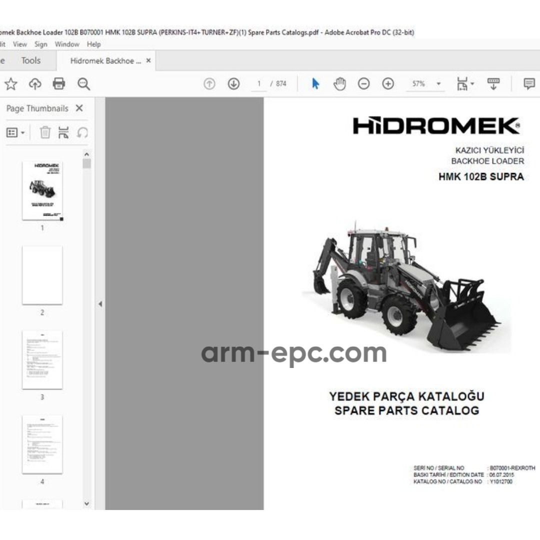 Hidromek Parts and Service Manuals 2015