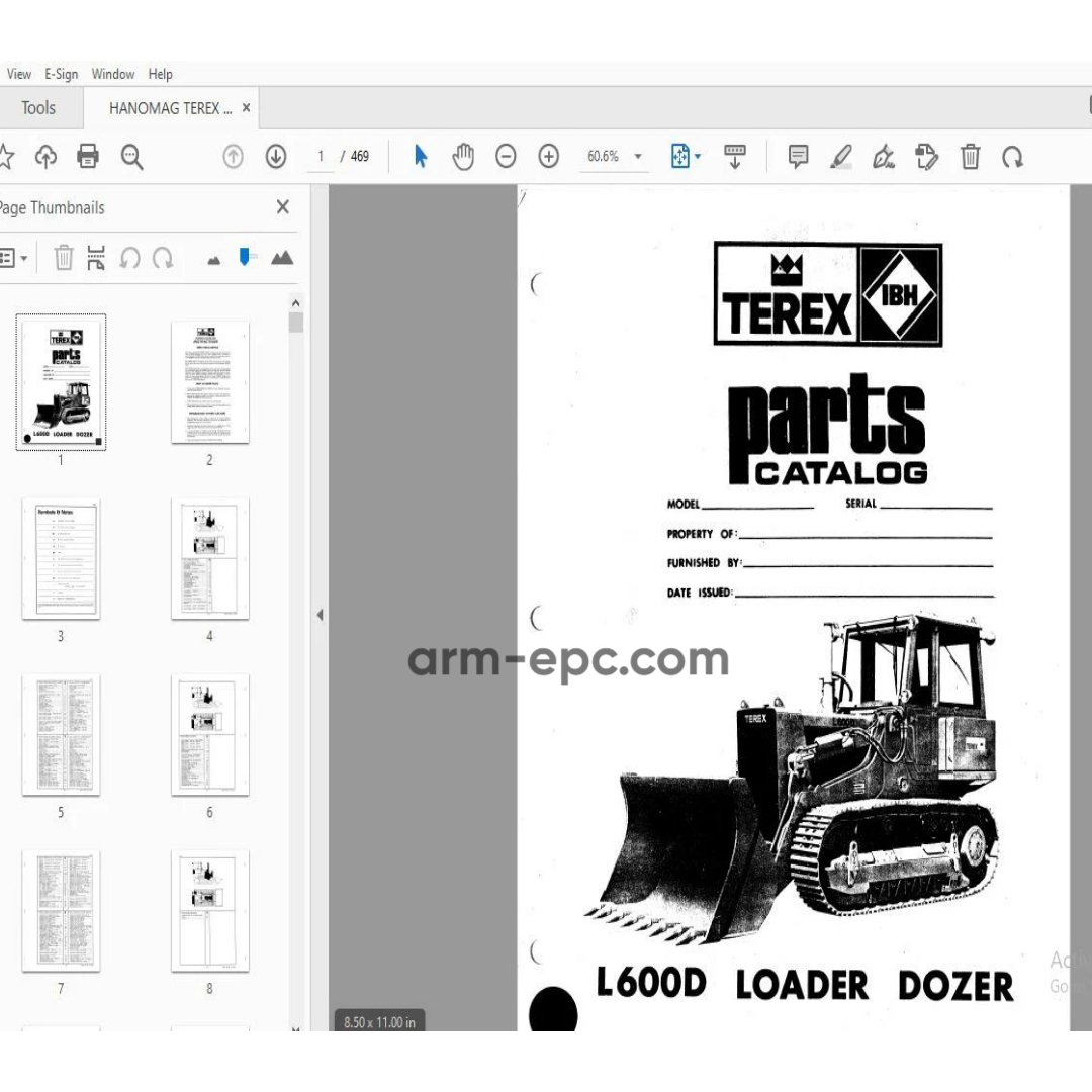 HANOMAG TEREX Wheel Loaders Manuals