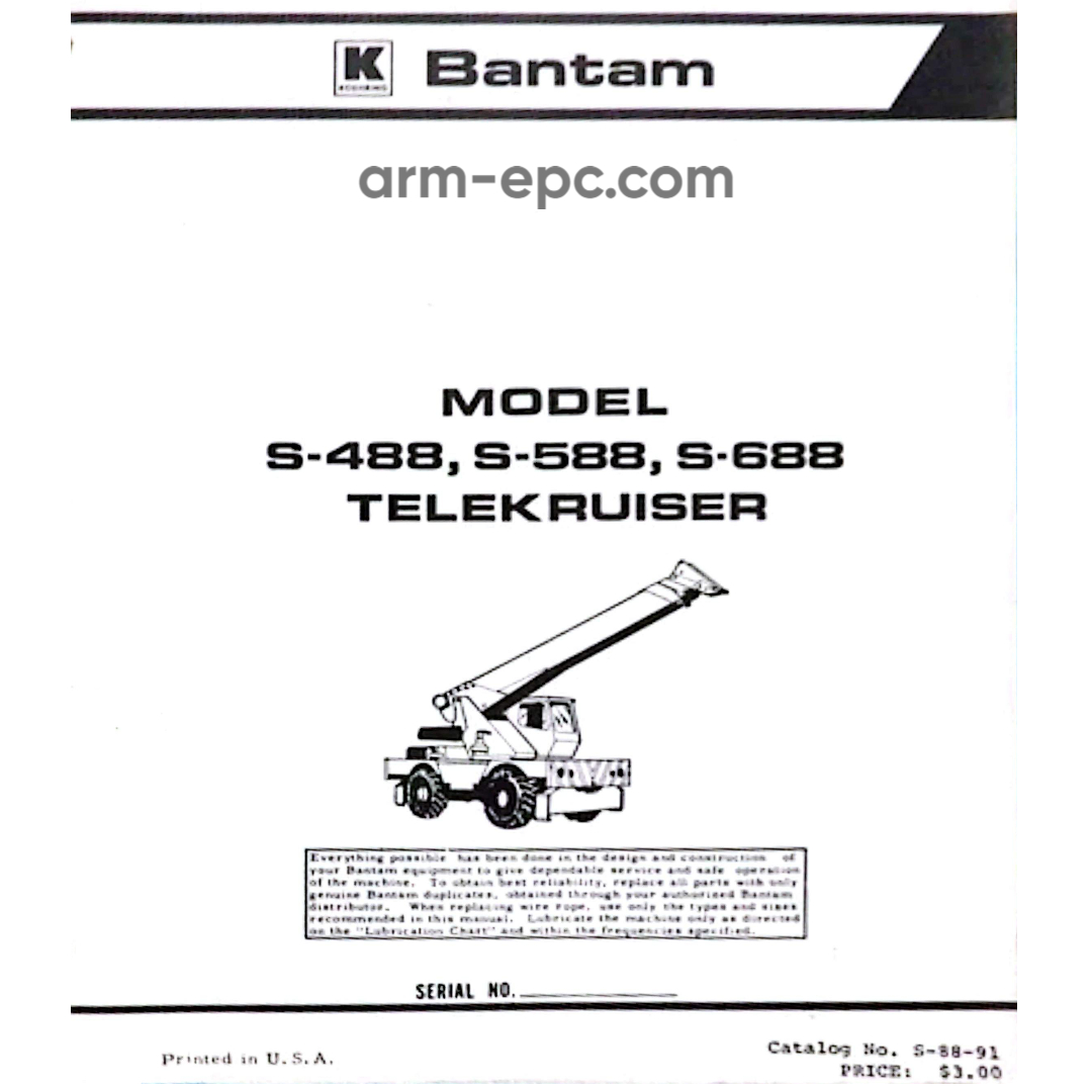 Koehring Bantam Parts Manuals