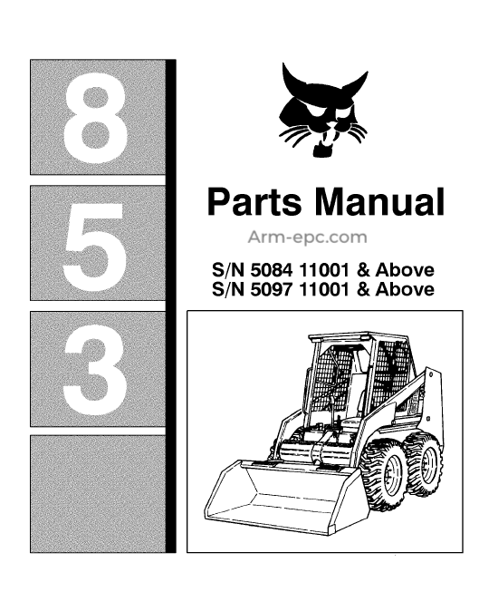 Bobcat 853 Parts Manual