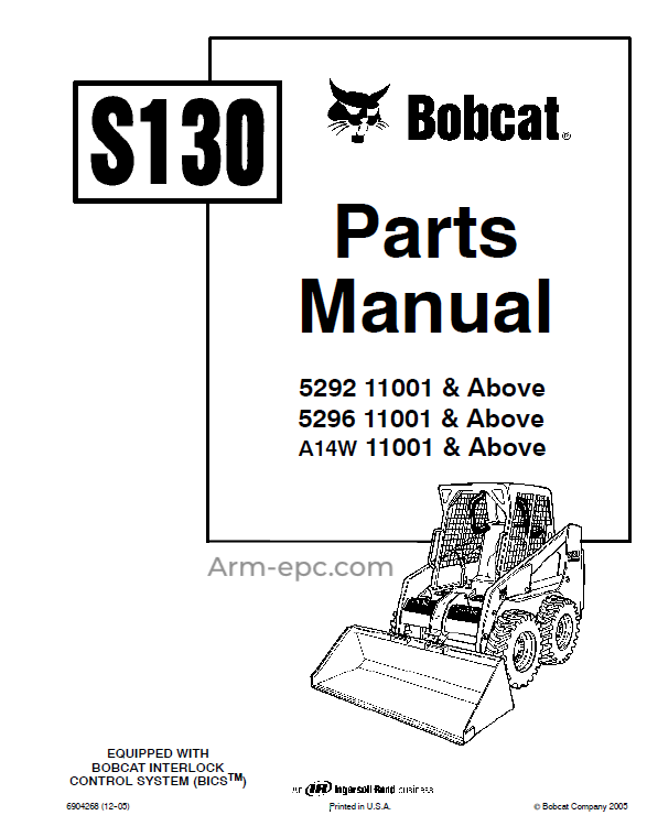 Bobcat S130 Parts Manual