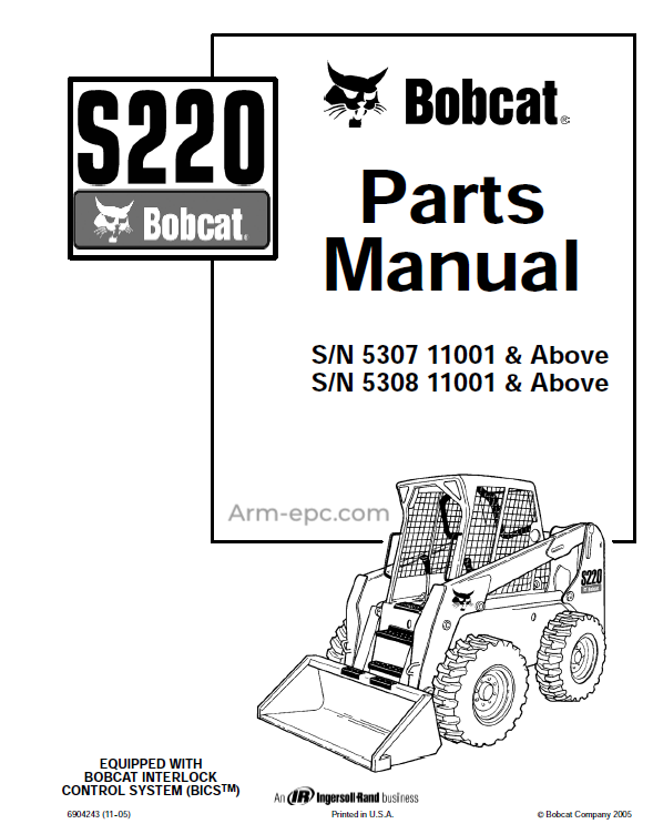 Bobcat S220 Parts Manual