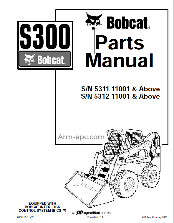 Bobcat S300 Parts Manual